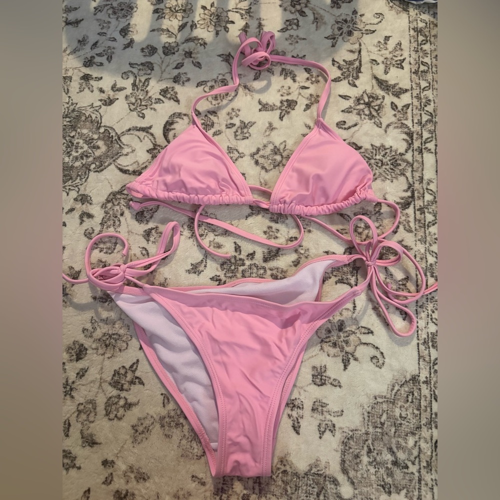Pink Triangle Bikini Set